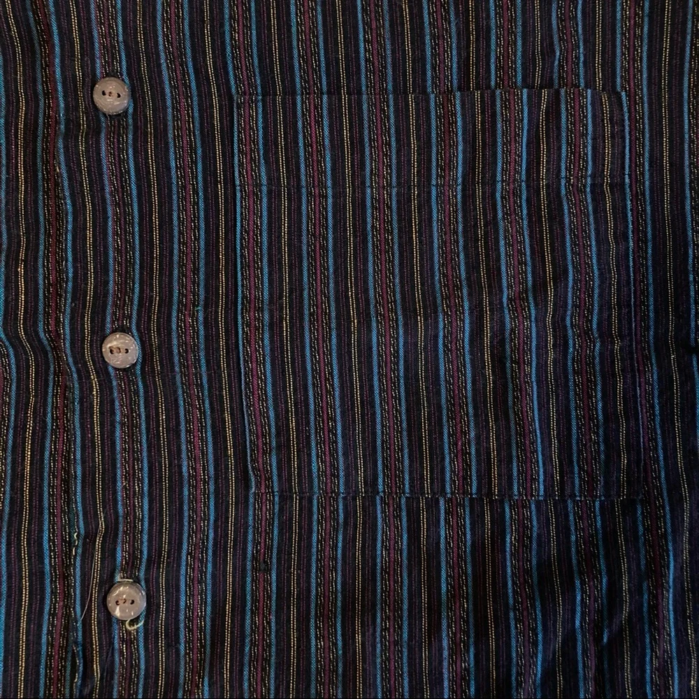 UFO Woven Striped Long-sleeved Shirt - Picture 6 of 6